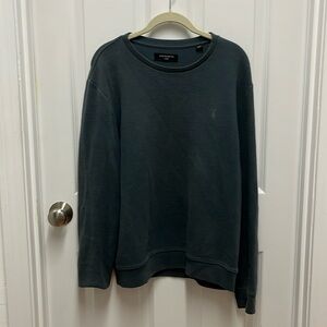 Raven Contrast Crew Neck Ramskull Sweatshirt - Large